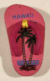 Hawaii Pink Sandal Shaped 1 5/8" x 3" Foam Fridge Magnet