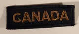 Canadian Army Canada Armed Forces Yellow Thread on Black 3/4" x 2 1/4" Embroidered Fabric Patch Badge