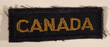Canadian Army Canada Armed Forces Yellow Thread on Black 3/4" x 2 1/4" Embroidered Fabric Patch Badge