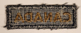 Canadian Army Canada Armed Forces Yellow Thread on Black 3/4" x 2 1/4" Embroidered Fabric Patch Badge