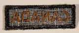 Canadian Army Canada Armed Forces Yellow Thread on Black 3/4" x 2 1/4" Embroidered Fabric Patch Badge