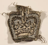 Canadian Army Warrant Officer III Crown 1 1/2" x 1 3/4" Embroidered Fabric Patch Badge