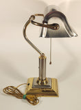 Vintage Brass 14 1/4" Piano Bankers Desk Lamp with Square Base