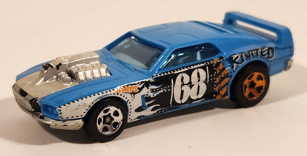 2010 Hot Wheels Demolition Derby Rivited Light Blue Die Cast Toy Car Vehicle