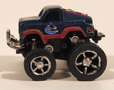 Fleer Collectible NHL Vancouver Canucks Ice Hockey Team Lifted 1997 Ford Truck Dark Blue and Red Pull Back Die Cast Toy Car Vehicle