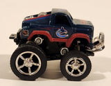 Fleer Collectible NHL Vancouver Canucks Ice Hockey Team Lifted 1997 Ford Truck Dark Blue and Red Pull Back Die Cast Toy Car Vehicle
