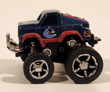 Fleer Collectible NHL Vancouver Canucks Ice Hockey Team Lifted 1997 Ford Truck Dark Blue and Red Pull Back Die Cast Toy Car Vehicle