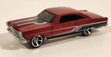 2010 Hot Wheels Muscle Mania '66 Ford Fairlane GT Metalflake Dark Red Die Cast Toy Car Vehicle
