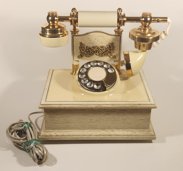 Vintage BC Tel French Victorian Style Cherubs Wood Based Rotary Telephone