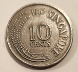 1967 Singapore 10 Cents Copper-Nickel Metal Coin