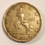 2002 Italy Euro 20 Cent Nordic Gold Copper Alloy Metal Coin