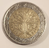 2001 France 2 Euro Tree Of Life Nickel-Brass Copper Nickel Metal Coin
