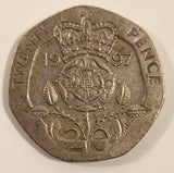 1997 UK Great Britain Twenty Pence Copper-Nickel Metal Coin