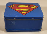 DC Comics Blue Superman Tin Metal Lunch Box With Original Tag