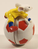 2002 Wendy's CPII Stuart Little 2 Movie Film Stuart on Soccer Football 3 1/4" Plastic Toy Figure