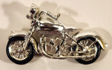 Motorcycle Hanging Chrome Silver Look Resin Christmas Tree Ornament