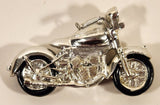 Motorcycle Hanging Chrome Silver Look Resin Christmas Tree Ornament