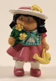 Vintage 1984 OAA Cabbage Patch Kids Girl in Pink Dress with Flowers and Watering Can 2 3/8" PVC Toy Figure
