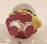 Vintage 1984 OAA Cabbage Patch Kids Girl in Pink Dress with Flowers and Watering Can 2 3/8" PVC Toy Figure