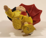 Vintage 1984 OAA Cabbage Patch Kids Girl in Yellow Rain Coat Holding Red Umbrella 2 5/8" PVC Toy Figure