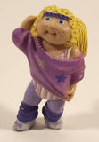 Vintage 1984 OAA Cabbage Patch Kids Girl In Purple Pink Aerobics Workout Clothes 2 1/4" PVC Toy Figure