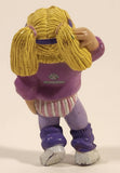 Vintage 1984 OAA Cabbage Patch Kids Girl In Purple Pink Aerobics Workout Clothes 2 1/4" PVC Toy Figure