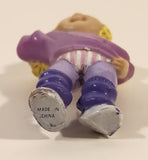 Vintage 1984 OAA Cabbage Patch Kids Girl In Purple Pink Aerobics Workout Clothes 2 1/4" PVC Toy Figure