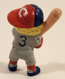 Vintage 1984 OAA Cabbage Patch Kids Baseball Player #3 Grey Team 2 1/2" PVC Toy Figure