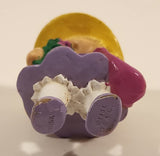 Vintage 1984 OAA Cabbage Patch Kids Girl in Purple Dress with Flowers and Watering Can 2 3/8" PVC Toy Figure