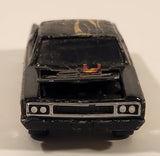 1998 Playing Mantis Johnny Lightning Street Freaks 1970 AMC Rebel Machine Black with Flames Die Cast Toy Car Vehicle with Opening Hood