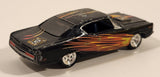 1998 Playing Mantis Johnny Lightning Street Freaks 1970 AMC Rebel Machine Black with Flames Die Cast Toy Car Vehicle with Opening Hood