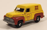 2022 Matchbox 1955 Ford F-100 Panel Delivery Truck Shell X-100 Motor Oil Yellow Die Cast Toy Car Vehicle