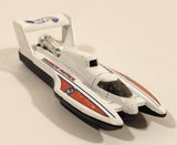 1998 Hot Wheels Police Squad Hydroplane Harbor Patrol White Die Cast Toy Speed Boat Vehicle