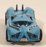 2014 Hot Wheels HW City: Future Fleet Prototype H-24 Sky Blue Die Cast Toy Car Vehicle