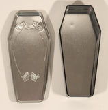 2024 Tim Burton's Nightmare Before Christmas Jack Skellington and Sally Coffin Shaped Embossed Tin Metal Container