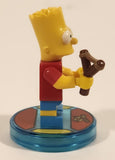 2015 Lego Dimensions The Simpsons Bart Simpson Figure on Base with Slingshot 71211
