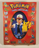 Scorpio Posters Nintendo Pokemon Gotta catch 'em all! Pikachu Ash and Mixed Characters 7 3/4" x 9 3/4" Hardboard Wood Wall Plaque Poster