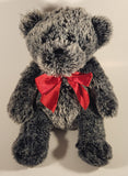 Dan Dee Collector's Choice Grey Teddy Bear with Red Bow 12" Stuffed Plush Toy