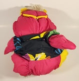 1987 Fisher Price Puffalump Wild Pink Toucan Parrot with Sunglasses 15" Stuffed Plush Toy