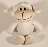 2024 Kinder White Lamb 10" Stuffed Plush Toy