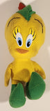 1992 McDonald's Warner Bros. Looney Tunes Christmas Collection Tweety Bird Robin Hood 8" Stuffed Plush Toy