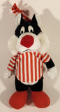 1992 McDonald's Warner Bros. Looney Tunes Sylvester The Cat in Red and White Pajamas 8" Stuffed Plush Toy with Tag