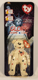 1999 McDonald's Ty Beanie Babies Glory The Bear White with Blue and Red Stars 5" Tall Plush Stuffed Animal Toy New in Package