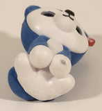 TY Mini Boos Skylar Husky Dog Blue 2 1/4" Fuzzy Plastic Toy Figure