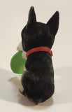Puppy In My Pocket Spike Boston Terrier Dog with Frisbee Miniature 1 1/2" Toy Figure