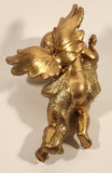 Silvestri Gold Glitter Cherub Angel 5 3/4" Resin Christmas Tree Ornament