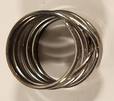 Chunky Spiral Sterling Silver Look Stainless Steel Ring