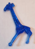 Translucent Blue Giraffe Drink Marker 2" Plastic Toy Figure