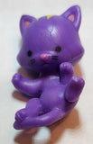 Twozies Purple Mittens Cat 1 1/4" Plastic Toy Figure