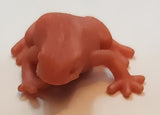 Peach Orange Colored Frog 1" Rubber Toy Figure
